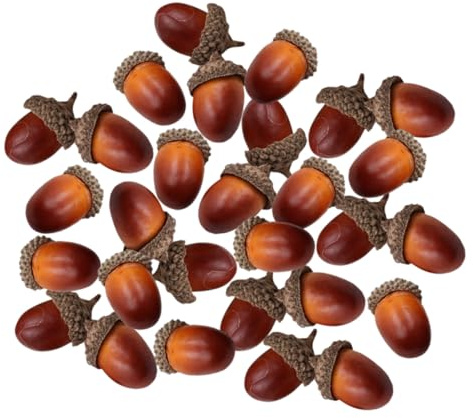 UTHCLO 30 Stück Teiliges Mini Kastanien Deko aus Robustem Material Naturgetreu Gestaltet für DIY Adventskranz Rustikale Weihnachtsdeko Fotorequisiten und Kreative Bastelprojekte