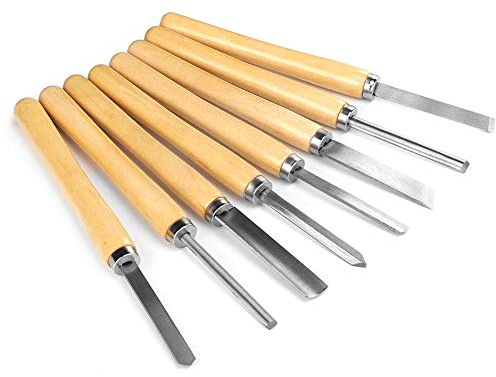 8Pcs / Set di Scalpelli, Strumenti di Intaglio del Legno, Coltello da Intaglio in Legno per Tornire il Legno Strumenti di Tornitura