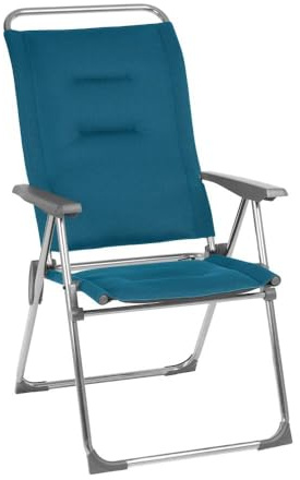 Lafuma MOBILIER - Gepolsterter Mehrpositions-Campingsessel - Alu Cham - AirComfort® - Blau Coral Blue LFM2804_7480-5 Jahre Garantie
