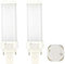 FExYinz Pack de 2 G24D-1 G24D-2 G24D-3 LED Bombilla 4,76 pulgadas Ra 90 5 Watt Caliente Blanco 3000K 500 Lúmenes Enchufar 2 Clavija PL Lámpara LED Bombilla Compacta G24 LED Tubo Luz