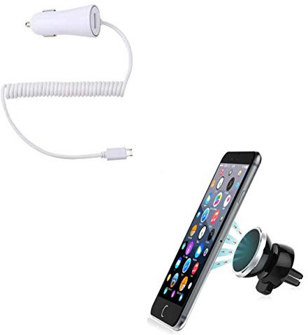 Pack Voiture pour XIAOMI Redmi 9A Smartphone Android (Cable Chargeur Micro USB Allume Cigare + Support Voiture Magnet
