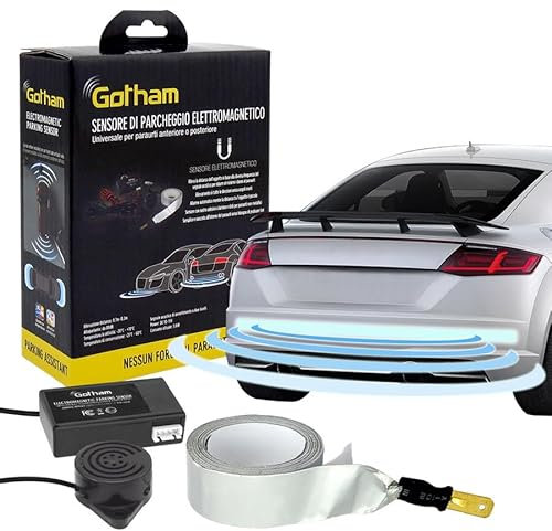 Gotham Sensori di Parcheggio Universali | Rilevamento a 360° | Nessun Foro | Allarme Multilivello