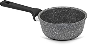 ILLA Planeta Casseruola un manico Antiaderente 16 cm adatta per Induzione in Alluminio 100% riciclato, Made in Italy