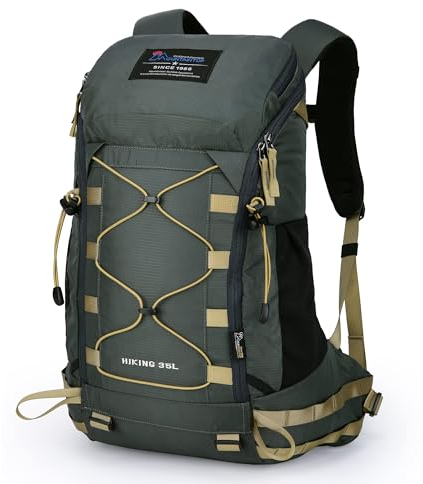 MOUNTAINTOP 35L Unisex Hiking Backpacks Lightweight Trekking Rucksack Light Daypacks for Travel Camping Climbing Mountaineer Outdoor Sport