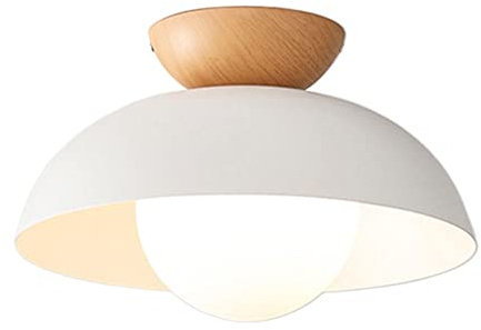 SHUANGZ Minimalist Ceiling Light Round Ceiling Lamp Fixture Semi Recessed E14 Pendant Light Decoration Ceiling Lighting Fixtures Nordic Style Bedroom Aisle Corridor Entry