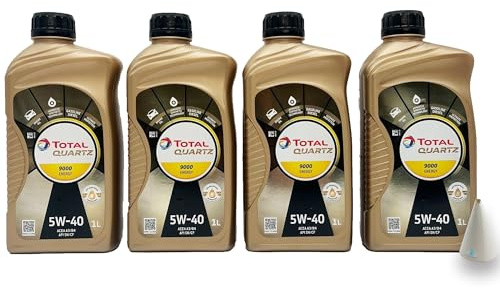 4 L Total Quartz 9000 Energy 5W-40 I passend für | VW 502.00/505.00 | MB 229.5 | Porsche A40 | 4 Liter | Motoröl | Motorenöl | mit Trichter | weitere Empfehlungen siehe Artikelbeschreibung