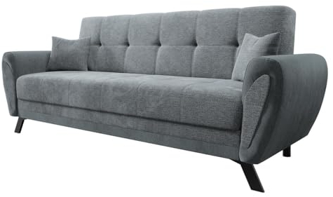 Mirjan24 Schlafsofa mit Bettkasten Mulak, Couch mit Bettfunktion, Polstersofa, Sofa mit Schlaffunktion, Bettsofa, Dauerschläfer-Sofa, Couchgarnitur (Zetta 304 + Aragon 93)