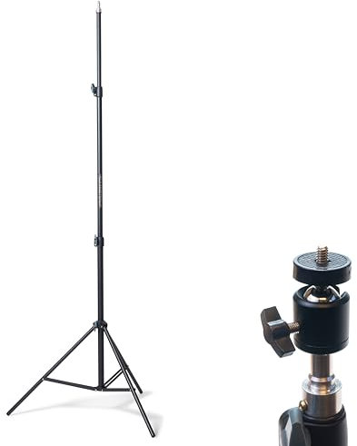 MAKA Schweres Stativ 71 bis 210 cm - Mit 360° Kugelkopf - Für Kamera und Laser - Teleskopstativ - Baustativ