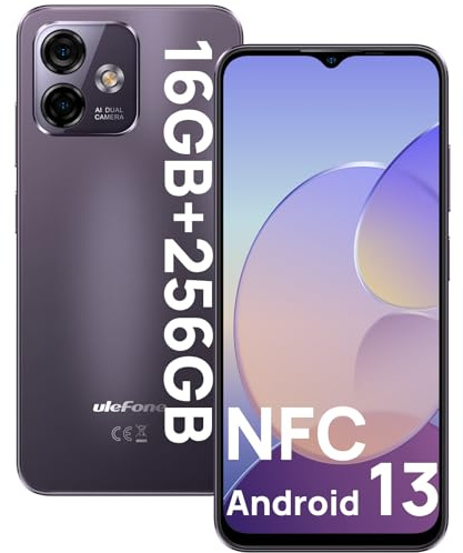 Ulefone Note 16 Pro Smartphone 16GB RAM+256GB ROM, Android 13 Cellulari, Telefoni con 6.52'' HD+, 50MP+8MP, 4400mAh, Telefono Cellulare 4G Dual SIM,Face ID/Fingerprint/NFC/OTG