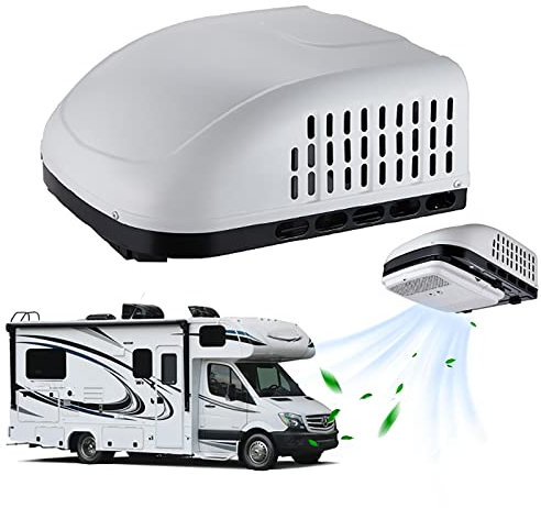 Climatiseur de toit pour camping-car Climatiseur pour camping-car 12 V CC, unité de climatisation sur toit pour camping-car, unité de climatisation pour camping-car à haute efficacité - Refr