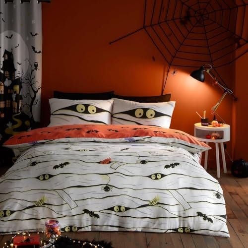 Bettdecke 200x220 Ohne Bezug Nutzbar, Fledermaus Spinne Bettdecken Waschbar Ganzjahresdecke Das Ist Lustig 4 Jahreszeiten Steppdecke, Bettzeug Microfaser mit 2 Kissenbezug für Sommer Winter Doppelbett