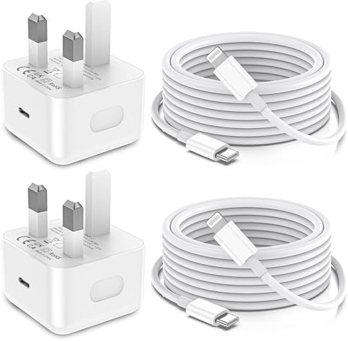 LCOGPDOY for iPhone Charger Fast Charge 2Pack PD 20W USB C Charger Plug and 2M USBC to for Lightning Cable Apple Fast Phone Charging for iPhone 14 13 12 11 Pro Max XR X SE 8Plus, for iPad Pro