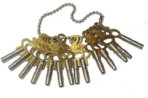 ZAPTON Brass Blessing - Set di chiavi universali per orologio da tasca, 14 pezzi, per avvolgimento da (5022)