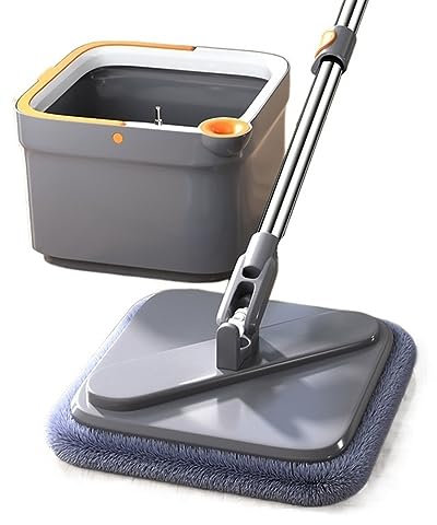 Mopa de limpieza de suelo con cubo manos libres, fregona automática mágica para pisos, autolimpiante, nano paño de microfibra, trapeador cuadrado aprendido extensamente Beauty Comes