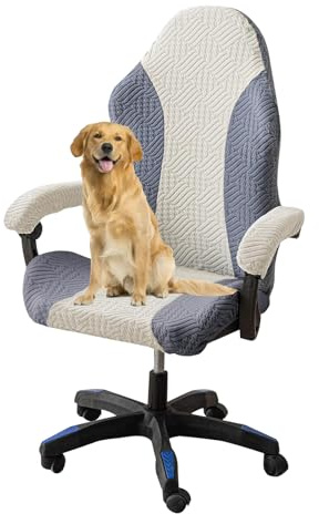 Yixinly Funda para silla de gaming, funda para silla de oficina, alta elasticidad, extraíble, lavable, antideslizante, para silla de juegos, silla giratoria (beige)