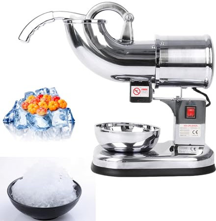 Tritaghiaccio Elettrico, Macchina Per Ghiaccio Tritato A Doppia Lama, Utilizzata Per Preparare Cocktail, Mojito E Frullati, Per Casa, Bar, Ristoranti.