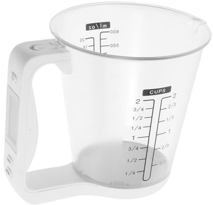 Hemobllo Tazza Per Pesare Con Display Lcd Misurazione Con Capacità Strumento Cucina Per Misurazioni Accurate Peso e Temperatura