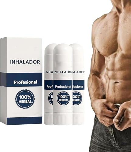 Men's Inhaler, Menstick Nasal Inhaler, Natural Nasal Inhaler Stick,Restores Energy and Vitality,Enhance Confident,Natural Ingredients (3)