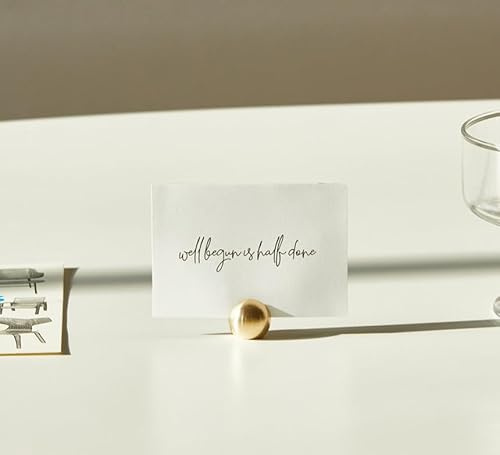 Serendeko Handmade Brass Card Holder, Table Number Stand for Party, Wedding, Birthdays, Restaurants, Cafe, Menu, Buffet Food Signs, Table Decor, Office, Photos.