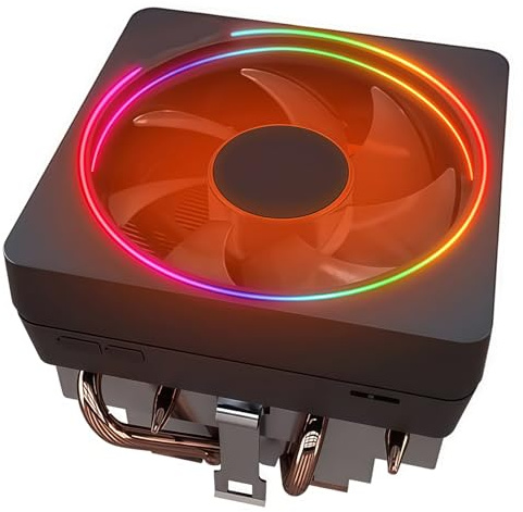 CPU Wraith Prism Cooler RGB LED Aluminum Heatsink Copper Core Base 4-Pin PWM 95mm Fan Pre-Applied Thermal Paste Compatible with AMD Socket AM5 AM4 AM3 AM2, Ryzen 7 1700X 1800X 2700X 3700X 4700X 5700X