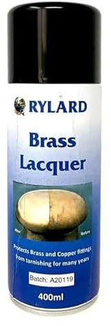 Brass Lacquer, Clear Protective Coating, 400ml Aerosol Spray, Tarnish Prevention for Metal Surfaces, Water-Resistant