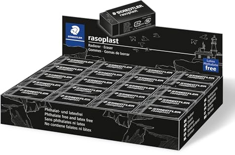 Staedtler Rasoplast 526b 40-9 gomma 33 x 16 x 13 mm, colore: nero