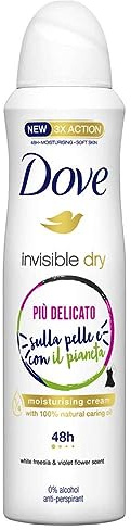 Dove Deo Spray Invisible Dry Deodorant Unisex 48h 6x 150ml