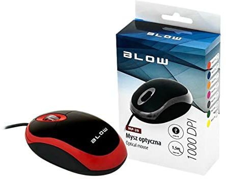 Blow MP-20 Optische Maus 1000DPI USB PC Notebook Plug and Play 3 Tasten Scroll-Rad Rot