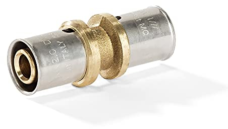 H2O-Flex® 26er Pressfitting - Kupplung 26 x 3,0mm für Verbundrohr 3,0mm DVGW Aluverbund - Rohr Mehrschichtverbundrohr