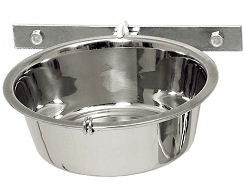 Agrarzone Zwingerhalter Hundenapf Edelstahl 1x 2800ml Hund Zwinger Napf | Wandhalterung, Hund, Zwinger, rostfrei, robust