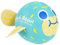 Splash About Juguete de Piscina con Bola de Agua de Neopreno en Forma de pez Globo - Azul