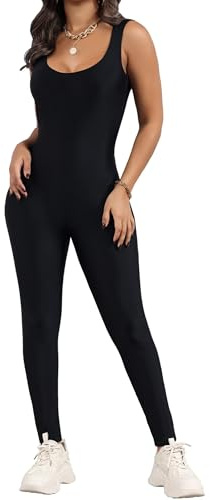 OVIGILY Womens Spandex Tank Unitard Dance Bodysuits Workout Jumpsuit