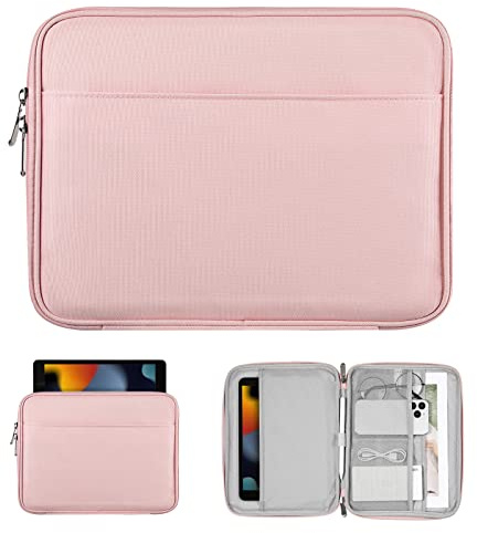 TiMOVO 9-11 Borsa per Tablet per iPad 11 Pollici A16 2025, iPad 10a Gen. 10.9, iPad 10.2, iPad Air 11/5a/4a Gen. 10.9, Galaxy Tab A9 Plus 11, Custodia per il Trasporto con Tasca, Rosa