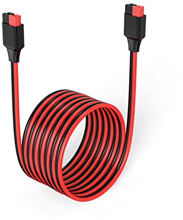 ELFCULB 12AWG Verlängerungskabel kompatibel mit Anderson 45A, 6m | PP45 Stecker Kabel aus 3,31mm² verzinntes Kupferkabel für Powerstation Solargenerator