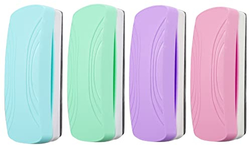 Ddaowanx Whiteboard Eraser, Magnetic Dry Erase Eraser, Glass Board Eraser,School and Office Supplies (4 Pack/4 Colors)