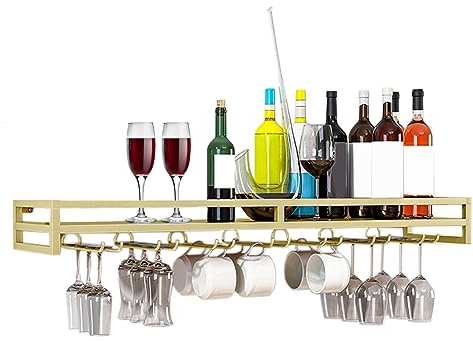 Weinglashalter Wand, Metall-Eisen-Weinglas-Halter Leicht Zu Montieren Weingläser Halter 60/80/100CM Robust Und Langlebig Weinglas-Halter Für Stielgläser, Für Restaurant Küche Bar