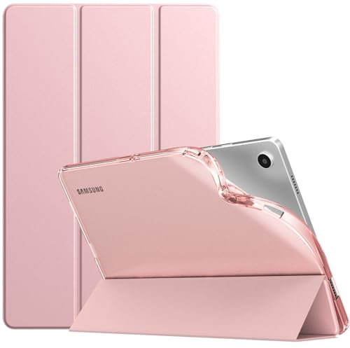 TiMOVO Hülle für Samsung Galaxy Tab A9+/A9 Plus 11 2023 SM-X210/X216/X218, Dünn Weich TPU Schutzhülle mit Transluzent Matt Rückseite für Galaxy Tab A9+ Tablet, Auto Schlaf/Aufwach, Rosagold
