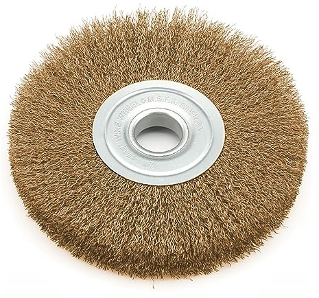 Carpango Spazzola a disco in filo metallico ondulato, 10 cm, in acciaio , per smerigliatrice angolare, foro 100 mm x 13 mm