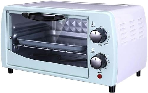 GFXYQPDNV Mini Horno de 11 litros, Mini Horno y Horno para Pizza con Parrilla, Azul/Negro, Horno de encimera, tostadora con recordatorio de Tiempo Que Puede Hornear Pan y Pizza