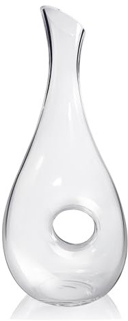 AZKEEGREY Decanter per vino rosso, 1,2 l, decanter per vino, senza piombo, fatto a mano, per gli amanti del vino rosso