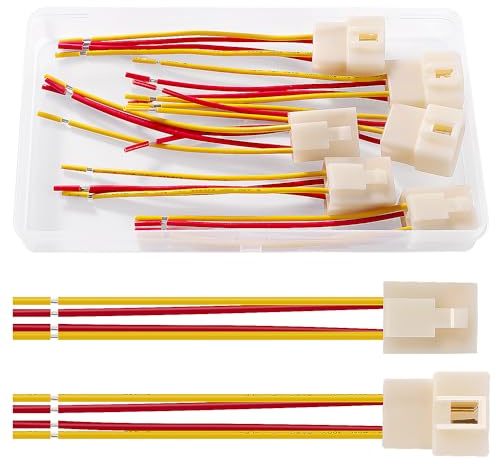 YIXISI 3 Pairs 6.3mm 4 Pin Automotive Electrical Connectors, Male and Female Housing Connector with 100mm 18 AWG Cable, for Motorcycle, Bike, Car, Boats