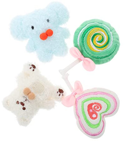 CORHAD 4stücke Katzenminze Spielzeug Interaktive Plüschspielzeuge Für Katzen Molar Spielzeug Bissfestes Katzenspielzeug Cartoon-Design Elefant Bär Lutscher