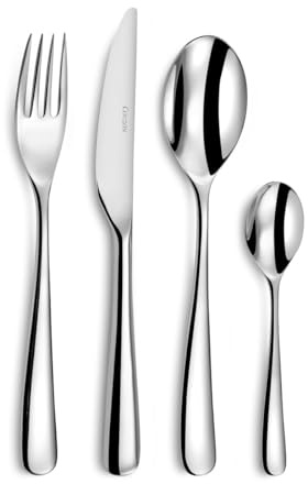 COUZON - Ménagère 48 couverts de table pour 12 personnes - Alpha - Acier inoxydable 18/10, Finition Miroir, Epaisseur 3.5 mm - Inox