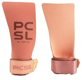 PICSIL Heron Grips, Maniques Hybride 3-Couches, Gym & Fitness | Construction aramide 3 couches pour une prise adaptative. Usage avec/sans magnésie. Inclus 2 poignets et sac mesh.