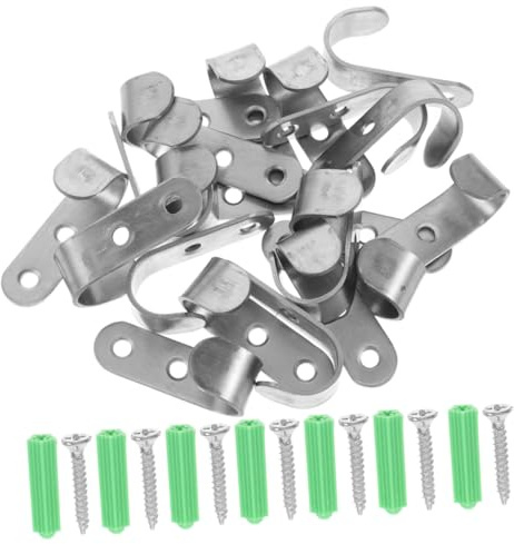Gatuida Ganchos de Metal y Plástico Impermeables de Garaje 10 Juegos Fáciles de Instalar, Resistentes para Almacenamiento en Garaje y Camping