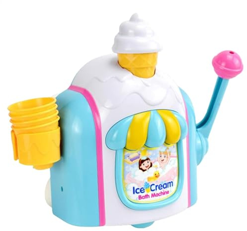 Seifenblasenmaschine für Eiscreme, Badespielzeug zum Aufschäumen von , Badewanne, Bad, Blasen-Spielzeug, tragbare Badewanne, Duschspielzeug für Kinder, Freund