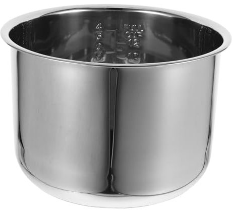 Mobestech Récipient Intérieur Acier Inoxydable pour Cuiseur à Riz avec Graduation Pot à Huile Domestique Accessoire pour Machine à Riz Et Cuisson Polyvalente