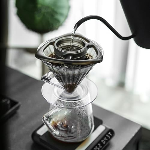 Kaffeefilter, Kaffeefilterhalter, Papierlose Dauer. Wiederverwendbarer Tropfkaffeeaufsatz (1, Grün)