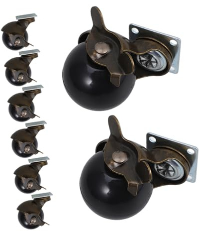 CHILDWEET 8stücke Metallrollen Für Möbel Mit Bremse Kleine Lenkrollen Aus Bronze-finish Drehbar Für Stuhl Sofa Tisch Reibungslose Mobilität Geräuscharm