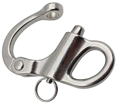 TOYANDONA Stainless Steel Fixed Shackle Chain Snap Hook for Boat Sailing Rigging Shackles